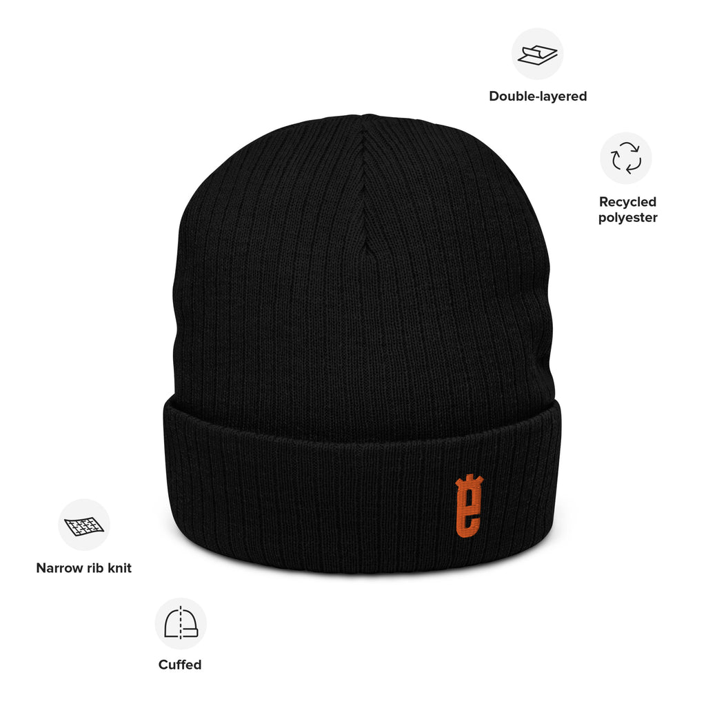 Ribbed knit beanie